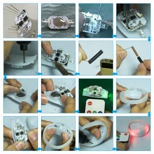 Assembly of DMX512 RF LED Wristband Radio Controlled 2 Assembly of DMX512 RF LED Wristband