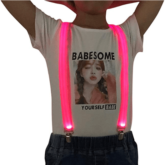 Fashion Adjustable Party Men's Light Up LED Suspenders
