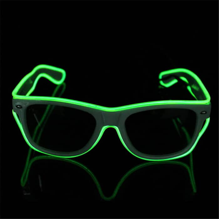 Party Event Favors EL Wire 2AA Battery Operated 3 Modes Full Frame Glow in the Dark Sunglasses Light Up Glasses