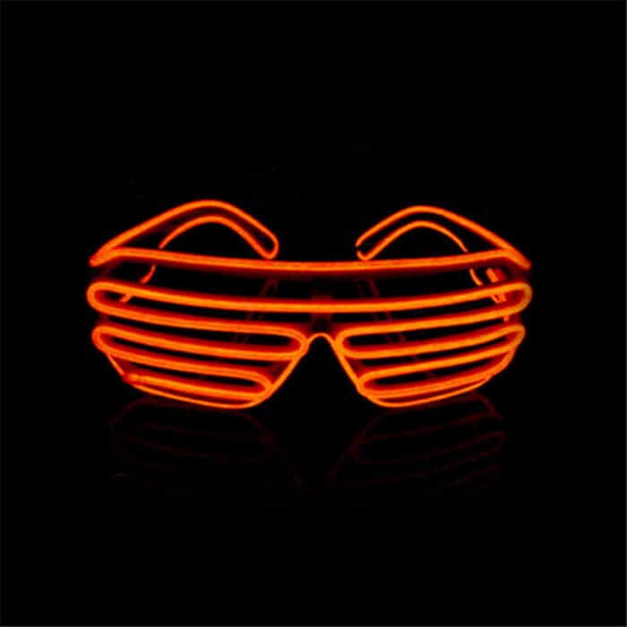 EL Wire 2AA Battery Operated Shutter Light Up Party Sunglasses Glow in the Dark Glasses