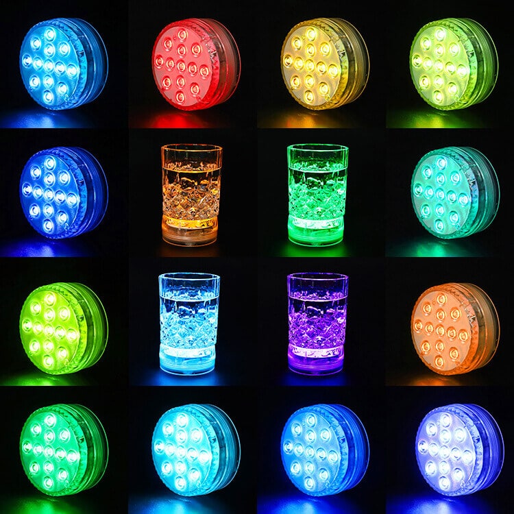 Suction Cups Magnets Shyshining Underwater Submersible Led Lights Remote Control Upgradedwaterproof Pond Light Multi Color Battery Powered Vase Based Floral Lamp Wedding Party Pool 