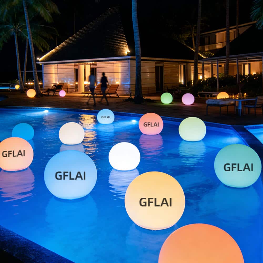LED POOL BALL 7 lighted orbs outdoor